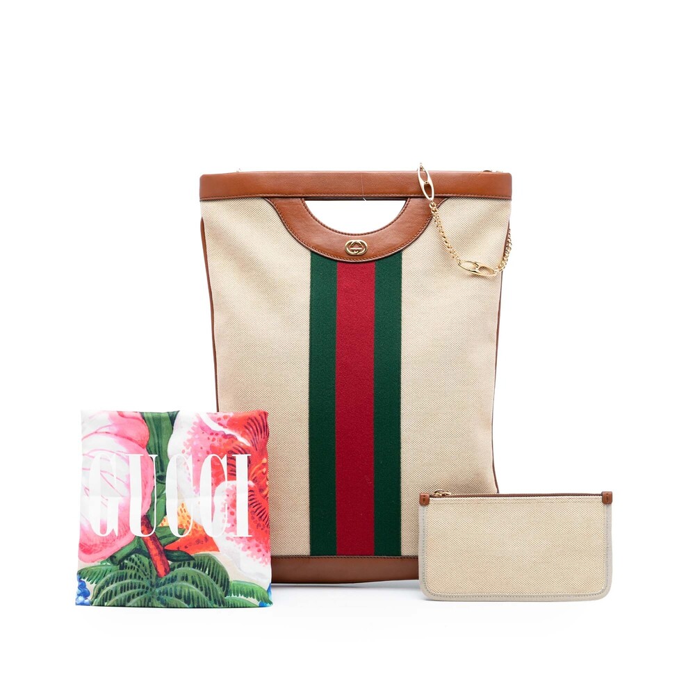 Pre-Loved Gucci Canvas Web Satchel - Picture 8 of 8